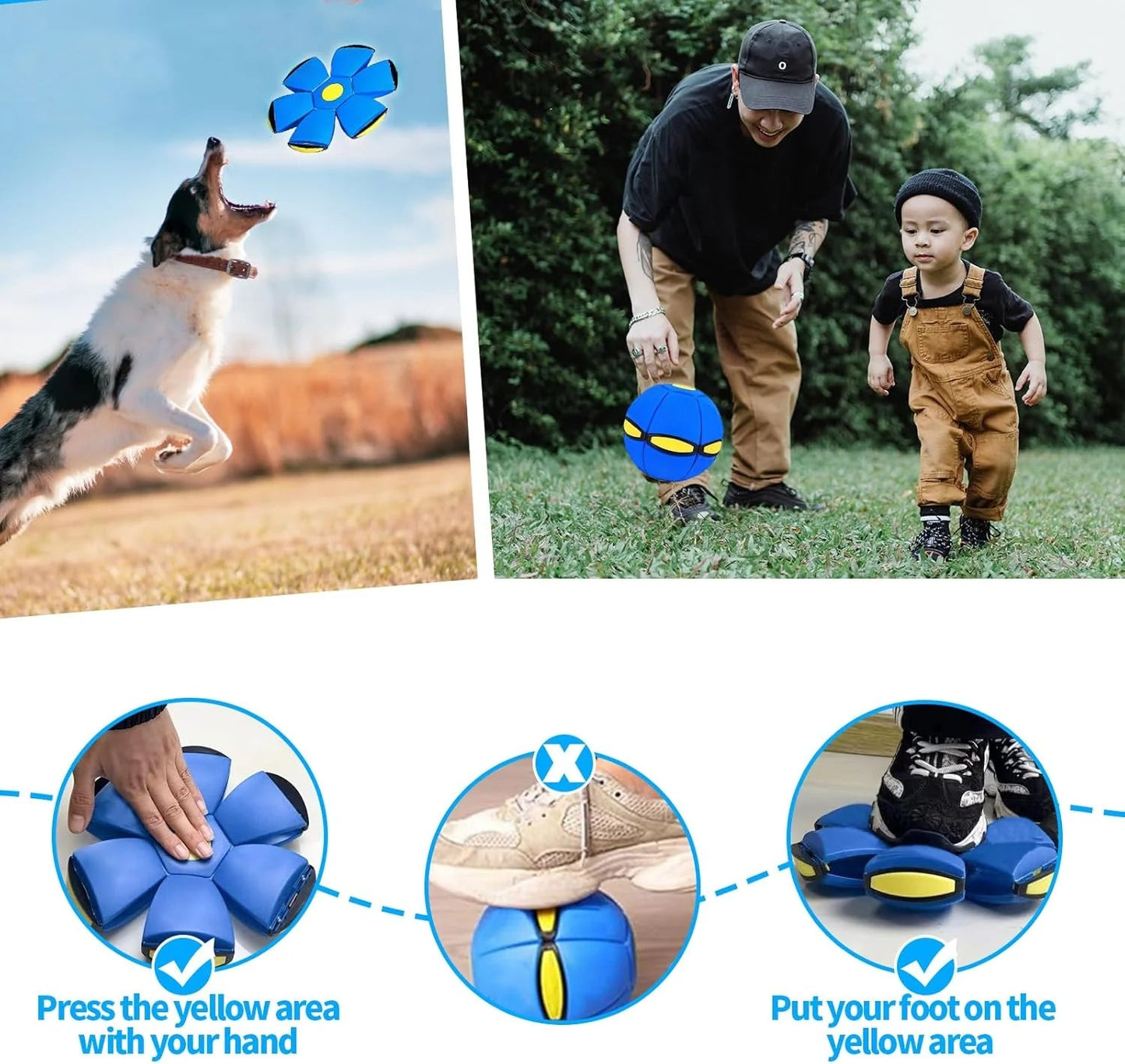 Final 3 Hours: 60%OFF🔥Kids’ Magic Metaball — bouncy ball & flying saucer for family and pets