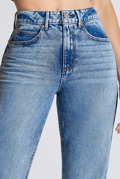 JEANS MOM SEMI CAMPANA TIRO SUPER ALTO FLEX