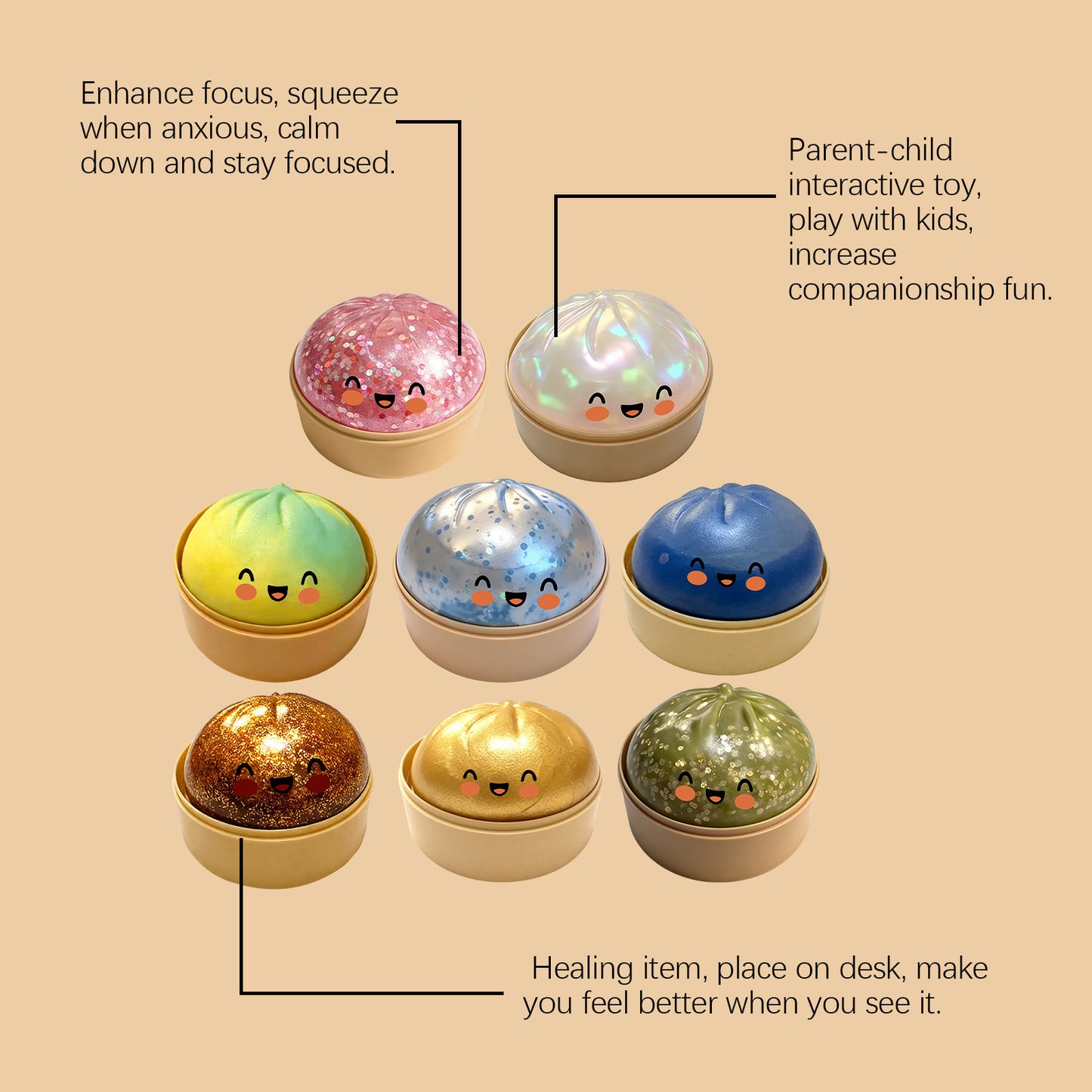 💥Expressive Big Dumpling Squishy - Blind Box🔥,  Fidget Toy, Stress Relief,Easter gifts, suitable for children to exchange gifts