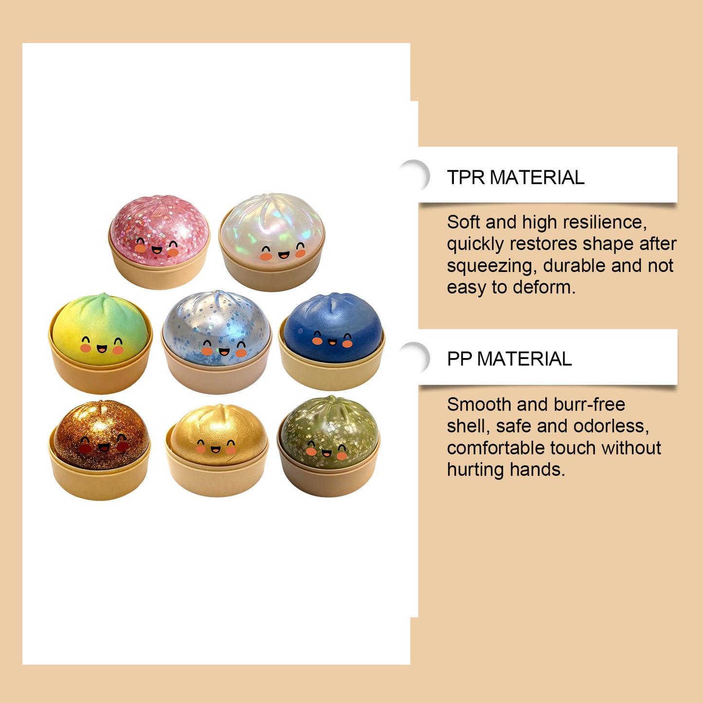 💥Expressive Big Dumpling Squishy - Blind Box🔥,  Fidget Toy, Stress Relief,Easter gifts, suitable for children to exchange gifts